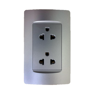 Akari Universal Duplex Outlet with Grounding (AWD-Z8201(S))